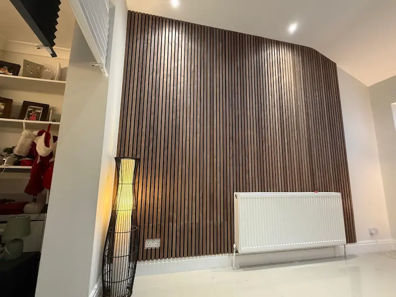 American oak acoustic panels for feature walls in kent