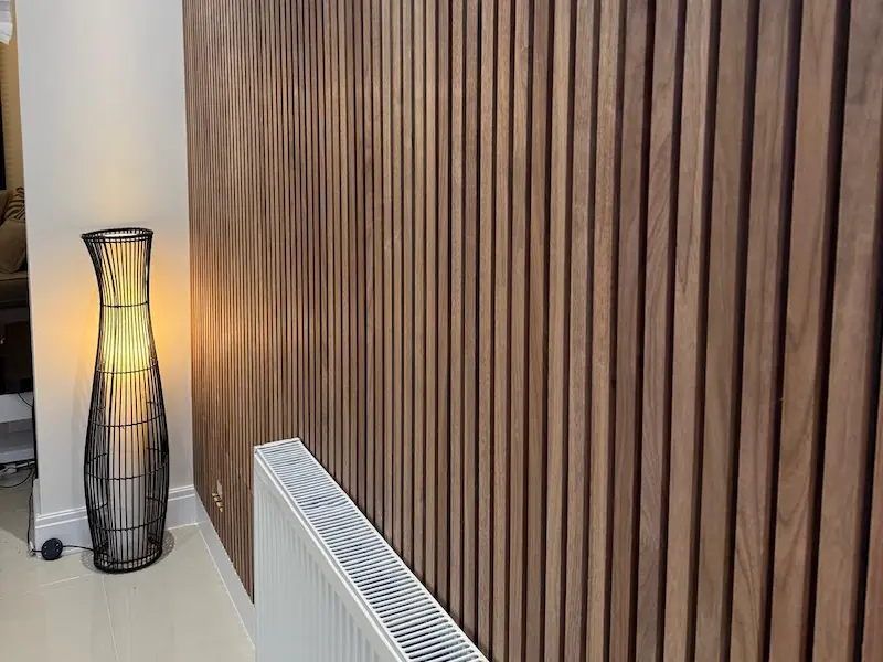 Natural wood effect acoustic panels