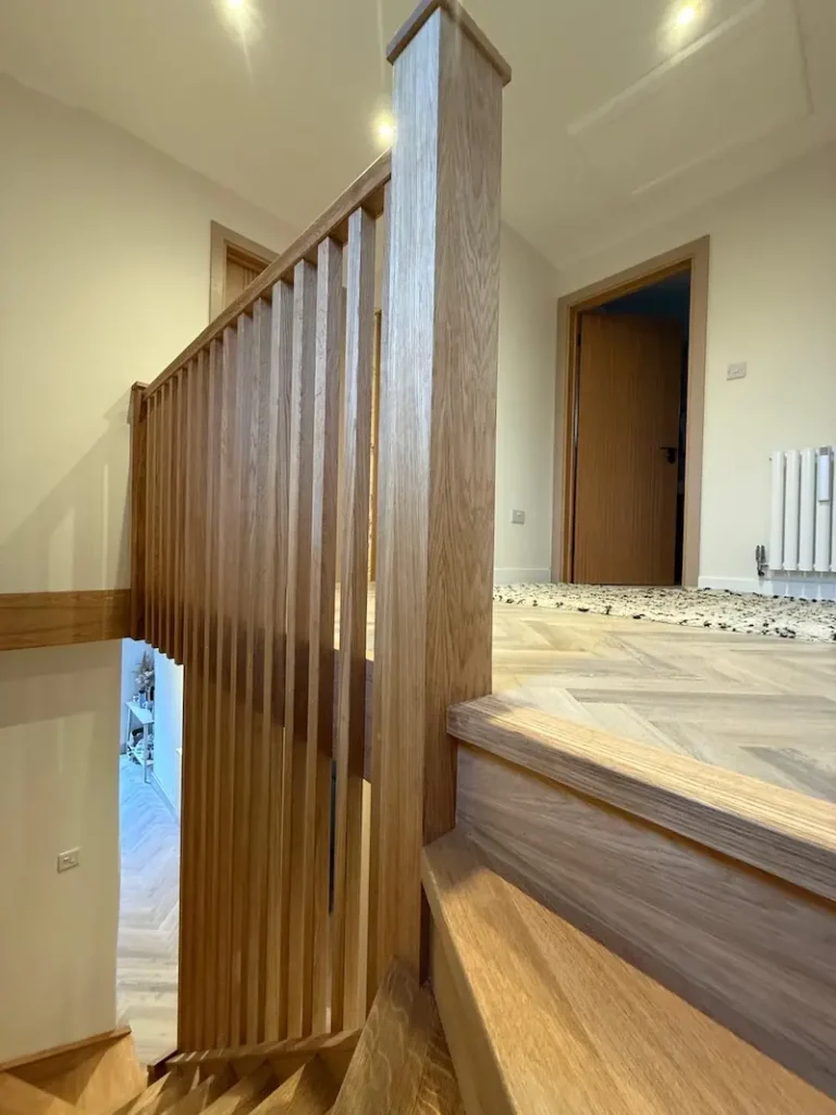 Bespoke spiralled solid oak staircases in kent