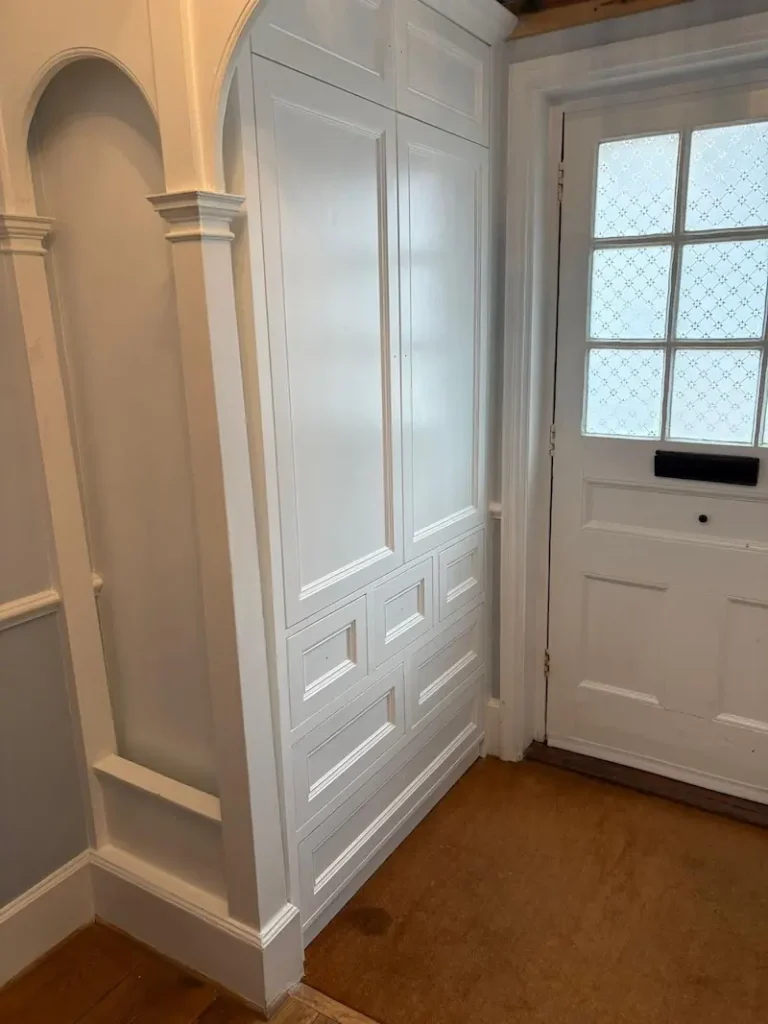 Custom built hallway storage solutions in sidcup and throughout kent