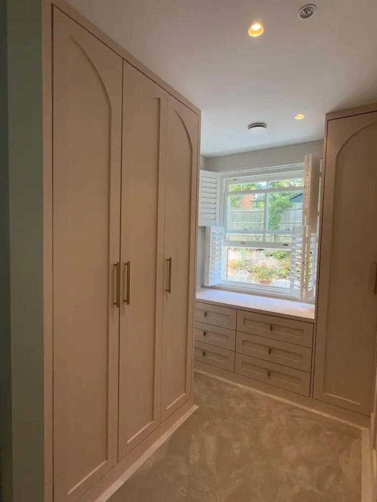 Light pink build in wardrobe